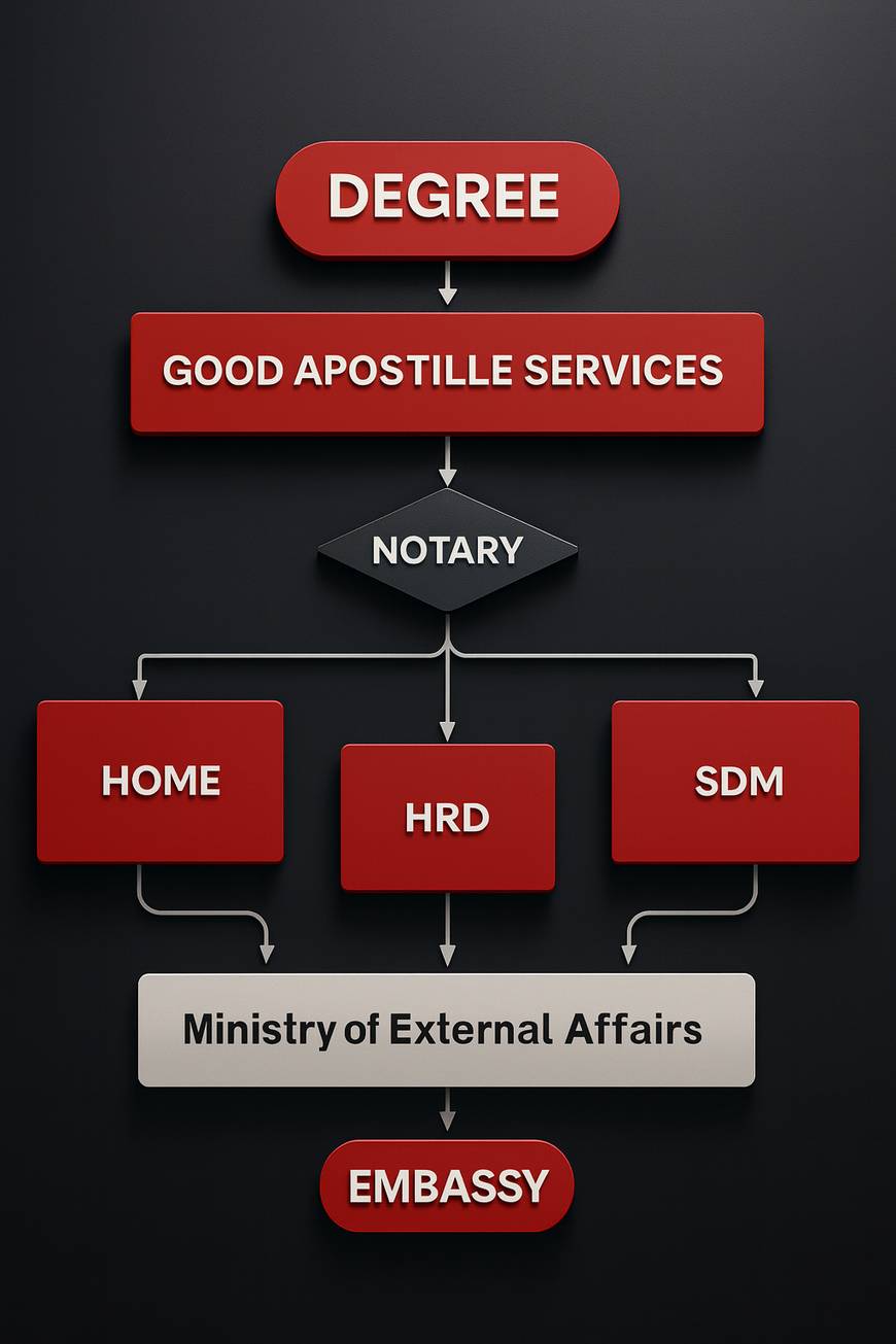Stepwise degree certificate verification process in India