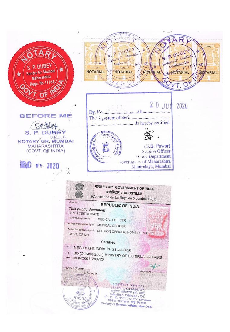 Birth certificate Chile document apostille services
